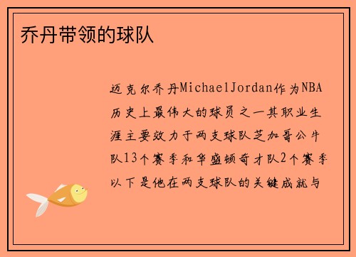 乔丹带领的球队
